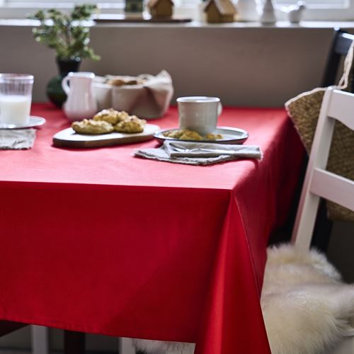 VINTERFINT red 145x240 cm tablecloth - 30578306 | IKEA