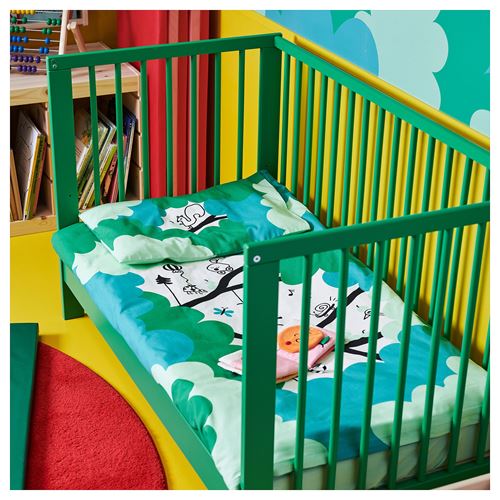 IKEA - GULLIVER, cot, green, 60x120 cm