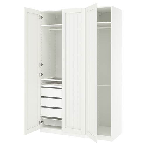 IKEA - PAX/GULLABERG, PAX gardırop, beyaz, 150x60x236 cm