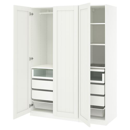 IKEA - PAX/GULLABERG, PAX wardrobe, white, 150x60x201 cm