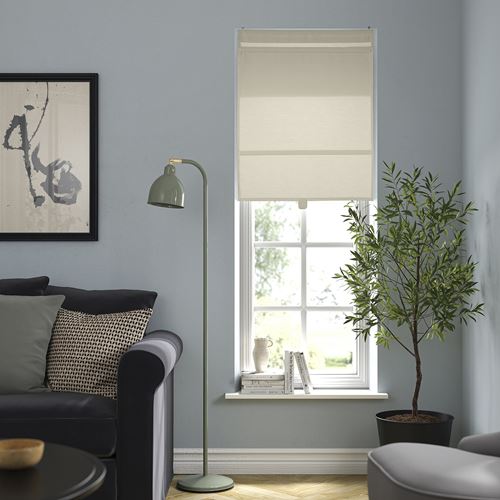 IKEA - RINGBLOMMA, roman blind, beige, 60x160 cm