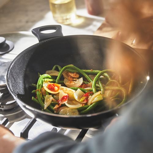 IKEA - HEMLAGAD, wok, non-stick coating-black, 28 cm