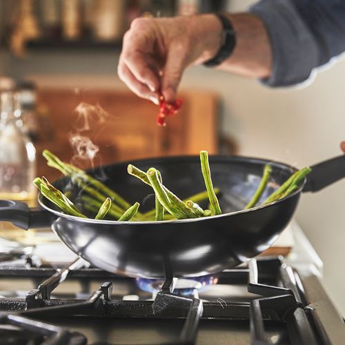 IKEA - HEMLAGAD, wok, non-stick coating-black, 28 cm
