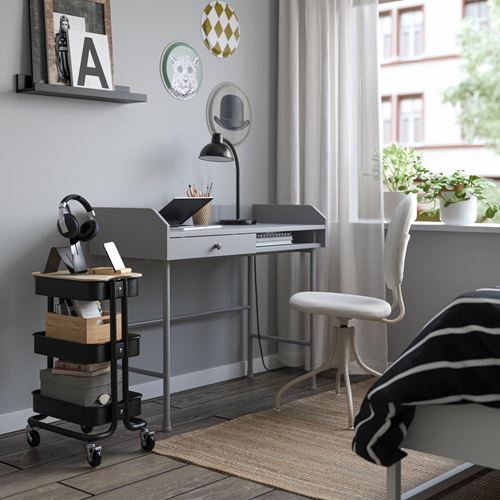 IKEA - RASKOG, trolley, black, 28x38x61 cm