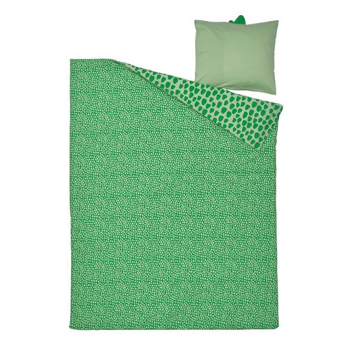 IKEA - NATTHAGER, çocuk nevresim takımı, yeşil, 150x200/50x60 cm