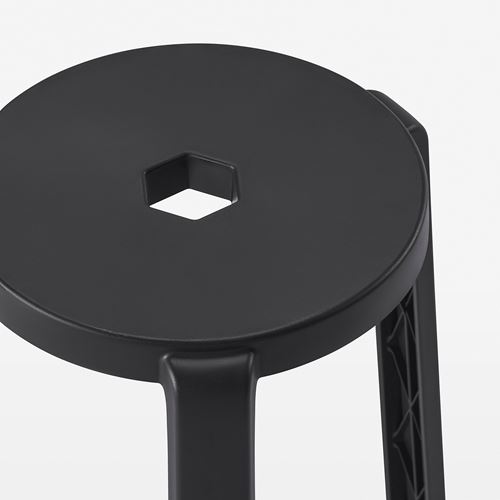 IKEA - IBBARBO, tabure, koyu gri