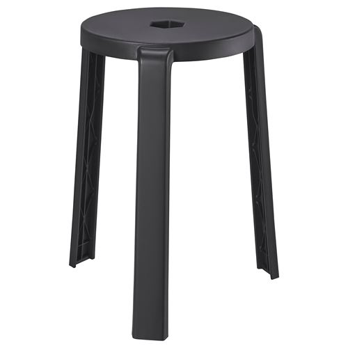 IKEA - IBBARBO, tabure, koyu gri
