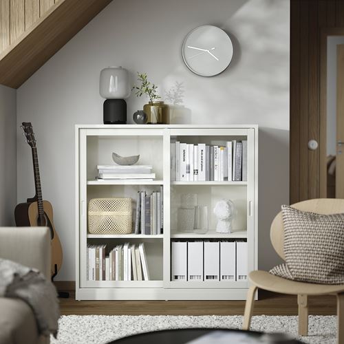 IKEA - TONSTAD, sliding door-cabinet, off white, 120x37x116 cm