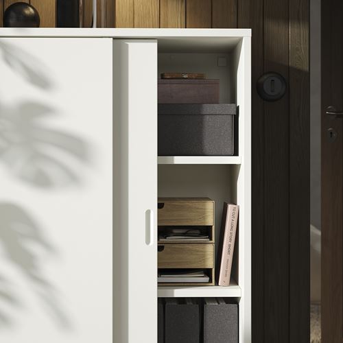 IKEA - TONSTAD, sliding door-cabinet, off white, 81x37x116 cm