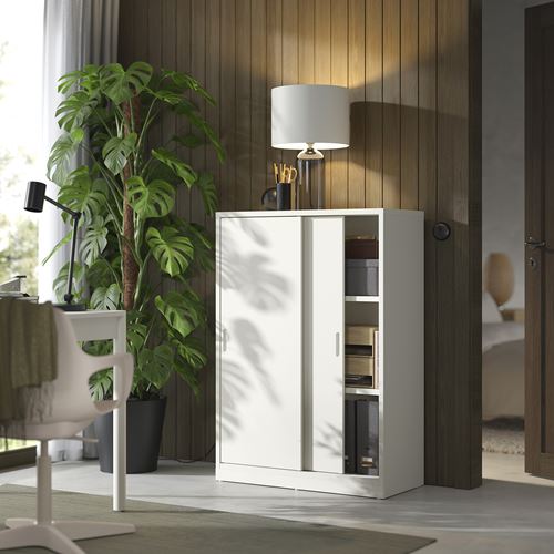 IKEA - TONSTAD, sliding door-cabinet, off white, 81x37x116 cm