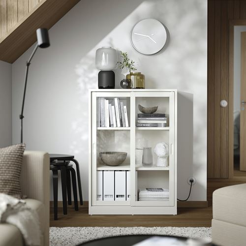 IKEA - TONSTAD, sliding door-cabinet, off white, 81x37x116 cm