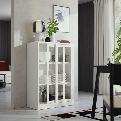 IKEA - TONSTAD, sliding door-cabinet, off white, 81x37x116 cm