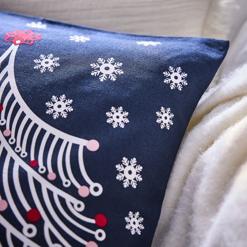 IKEA - VINTERFINT, lace pillow cover, dark blue, 50x50 cm