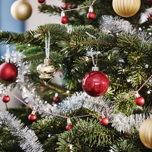 IKEA - VINTERFINT, tree ornament, red/gold-colour