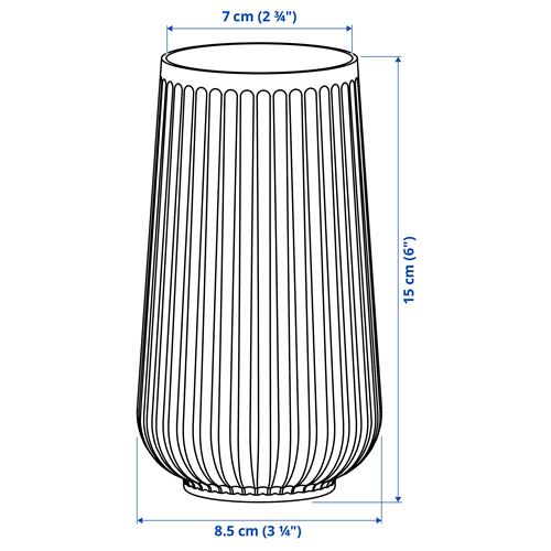 IKEA - GRADVIS, cam vazo, saydam cam, 15 cm