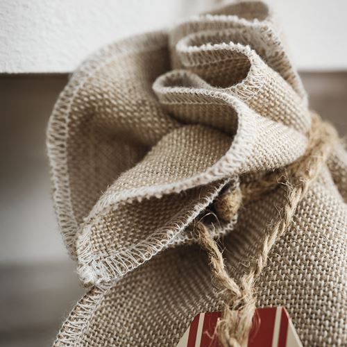 IKEA - VINTERFINT, hediye kesesi, jüt-kırmızı