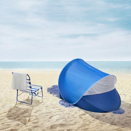 IKEA - STRANDÖN, plaj sandalyesi, mavi-beyaz