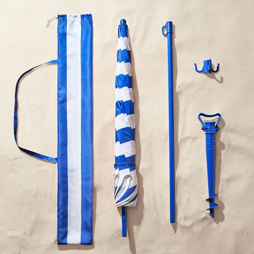 IKEA - STRANDÖN, parasol, blue-white, 140 cm