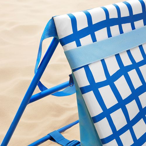 IKEA - STRANDÖN, sun lounger, blue-white