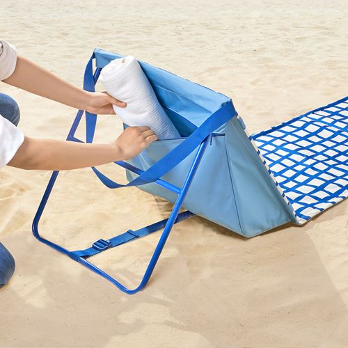 IKEA - STRANDÖN, sun lounger, blue-white