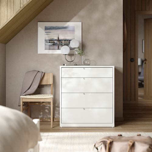 IKEA - TONSTAD, 4 çekmeceli şifonyer, kırık beyaz, 82x47x90 cm