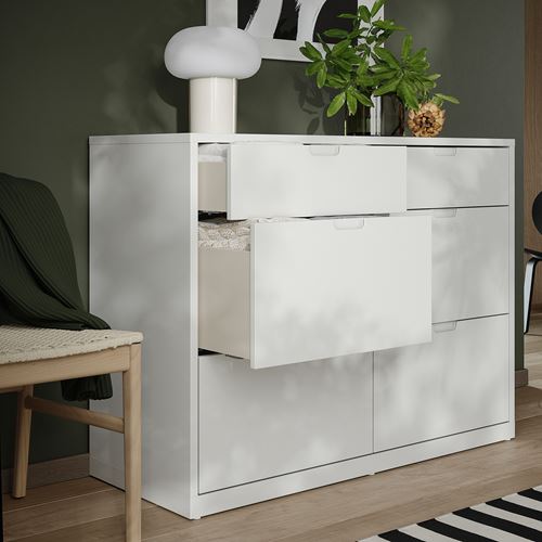 IKEA - TONSTAD, 6 çekmeceli şifonyer, kırık beyaz, 120x47x90 cm