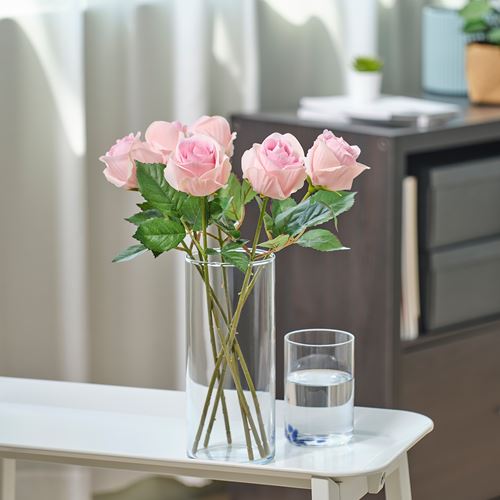IKEA - SMYCKA, artificial flower, pink, 40 cm