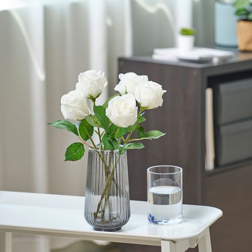 IKEA - SMYCKA, artificial flower, white, 40 cm