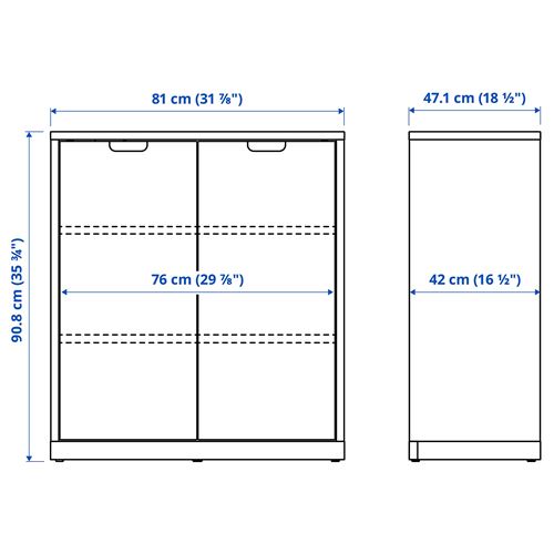 IKEA - TONSTAD, cabinet with doors, off white, 81x47x91 cm