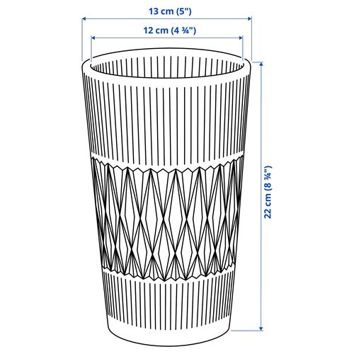 IKEA - SMALLSPIREA, vase, glass, 22 cm