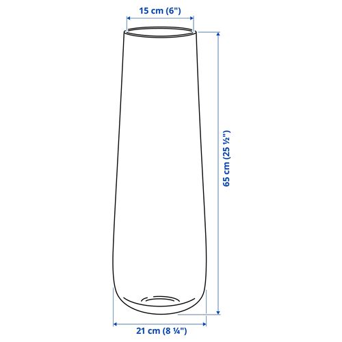 IKEA - BERAKNA, cam vazo, cam, 65 cm