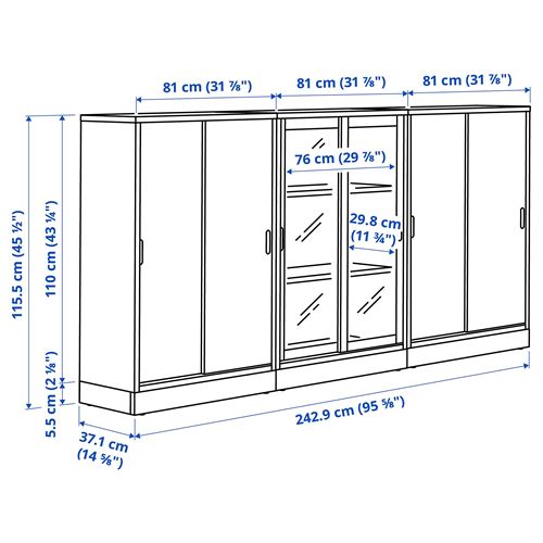 IKEA - TONSTAD, console, off white, 243x37x116 cm