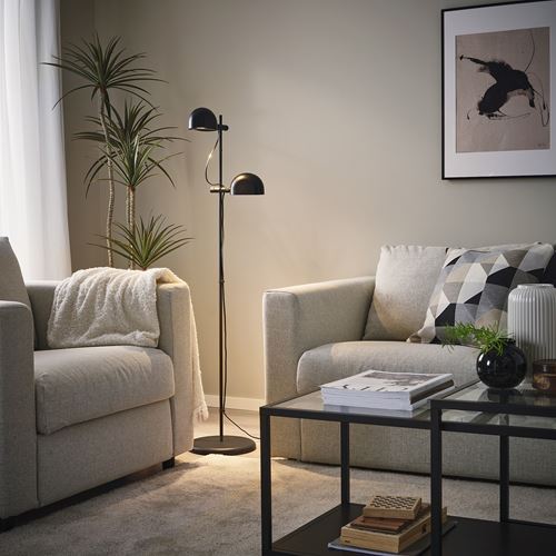 IKEA - FOLKBAT, floor/reading lamp, black, 28x132 cm