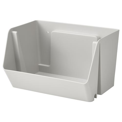 IKEA - FODERTRAG, organiser for desk-wall, light grey, 25x18x15 cm