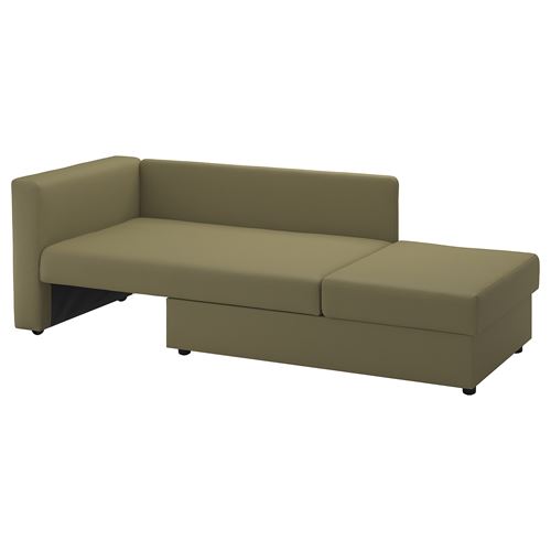 IKEA - SKÖNABACK, 2-seat sofa-bed, vissle yellow/green