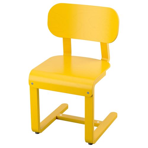 IKEA - LYCKAN, ahşap sandalye, sarı-huş