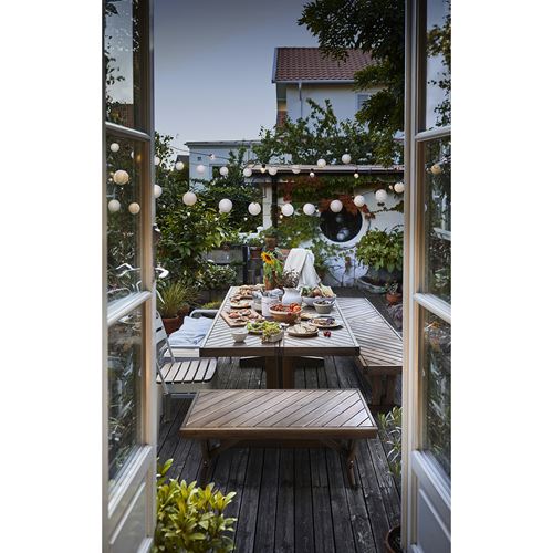 IKEA - NORRMANSÖ, garden bank, acacia, 200 cm