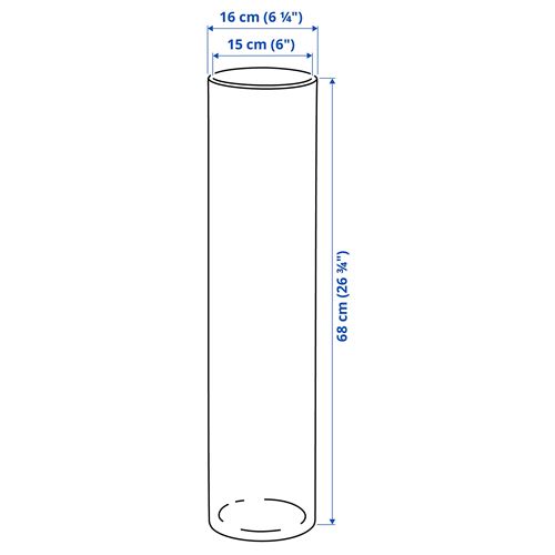 IKEA - CYLINDER, glass vase, glass, 68 cm