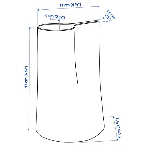 IKEA - CHILIFRUKT, vase-watering can, light blue, 17 cm