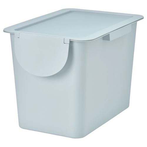 IKEA - TRÖSKNING, atık ayırma kutusu, açık gri-mavi, 25 lt