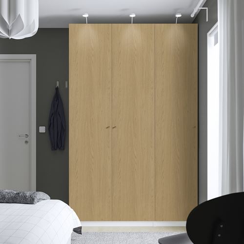 IKEA - PAX/STORKLINTA, PAX wardrobe, white-oak look, 150x60x236 cm