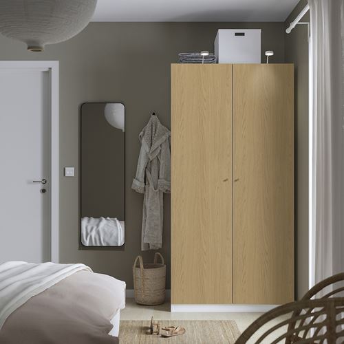 IKEA - PAX/STORKLINTA, PAX wardrobe, white-oak look, 100x60x201 cm