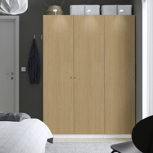 IKEA - PAX/STORKLINTA, PAX wardrobe, white-oak look, 150x60x201 cm