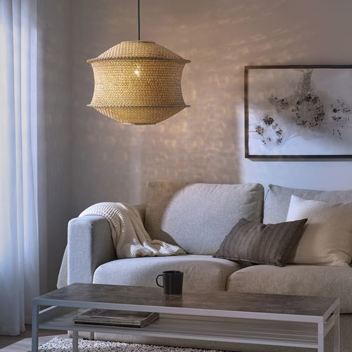 IKEA - BLASTANG/HEMMA, sarkıt lamba, bej-siyah, 45 cm