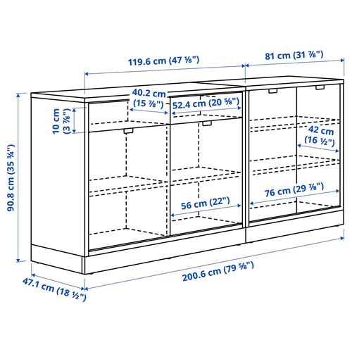 IKEA - TONSTAD, storage-unit, off white, 201x47x91 cm