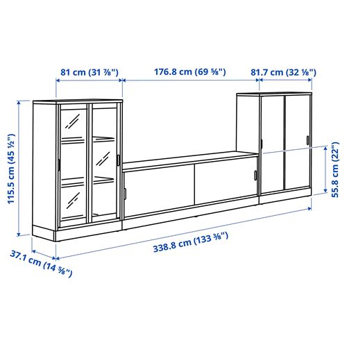 IKEA - TONSTAD, tv storage unit, off white, 339x37x116 cm