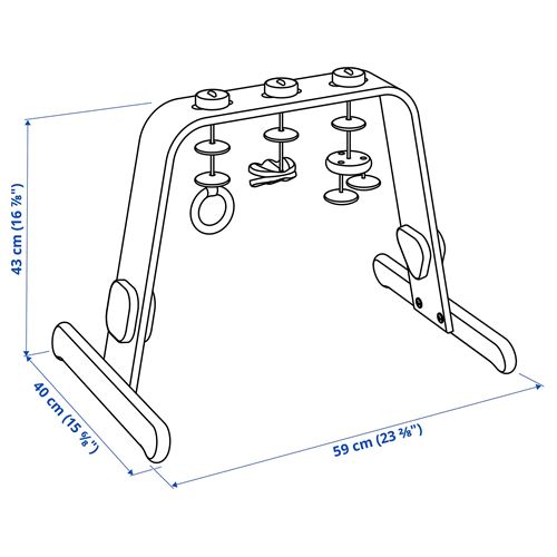 IKEA - LEKA, baby gym, multicolour, 59x43 cm