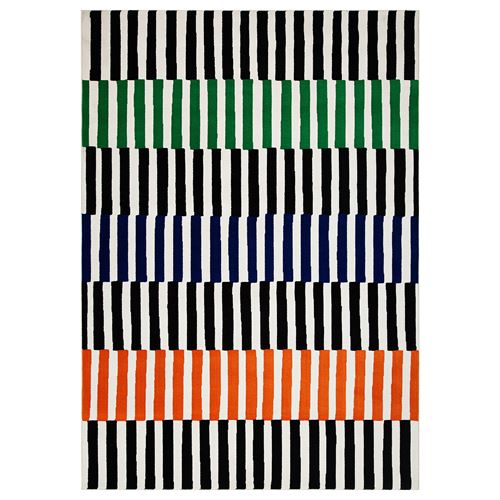 IKEA - VANDPLATS, büyük halı, çok renkli-çizgili, 170x240 cm