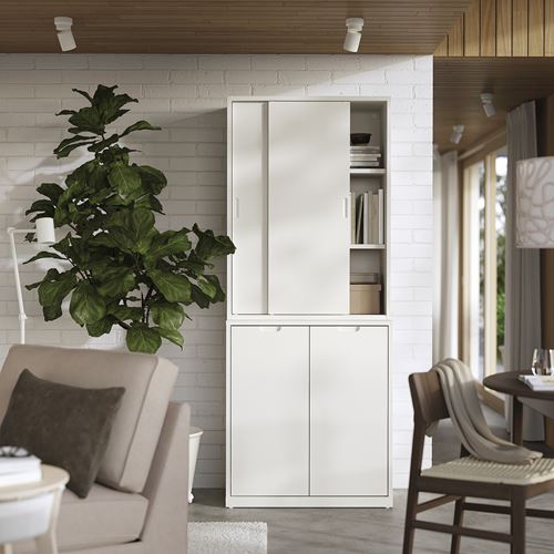 IKEA - TONSTAD, sliding door-cabinet, off white, 81x47x201 cm