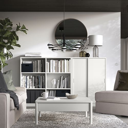 IKEA - TONSTAD, sliding door-cabinet, off white, 201x37x116 cm